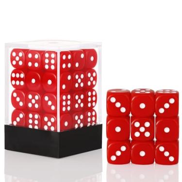 Imagem de 36 Pieces 12mm 6 Sided Dice Set,D6 Game Dice Set,6 Sided Standard Game Dice for Board Games Dice Games Classroom Teaching Dices Game, with Portable Gaming Box(Red)