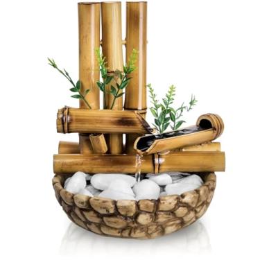 Imagem de Fonte de Água Cascata de Bambu - Feng Shui Decorativa de Mesa (26cm)