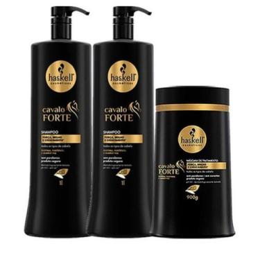 Imagem de Haskell Cavalo Forte Para Salão 2 Shampoos 1 Máscara 900g