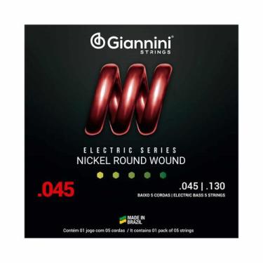 Imagem de Encordoamento Giannini -- Baixo 5 cordas -- Tensão Pesada -- .045 -- G