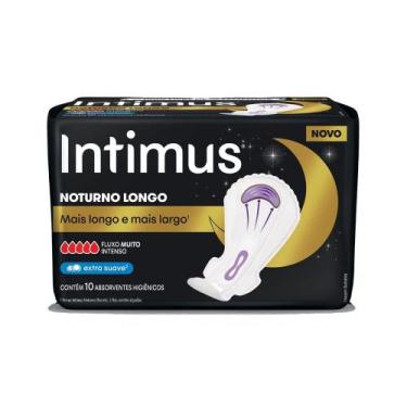 Imagem de Absorvente Intimus Noturno Longo Com Abas 10 Unidades