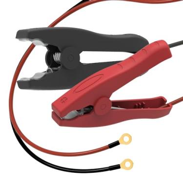 Imagem de AMOMD Alligator Clips Booster Jumper Cable 14 Awg 3,3FT cobre estanhado PVC fio eletrônico com anel O terminal de cobre carregador de bateria grampos jacaré para carregamento de bateria de carro