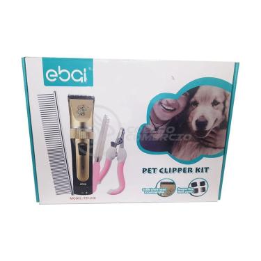 Imagem de Máquina De Tosa Para Cães Ebai Dourada Com Pente Lixa E Cortador De Unhas