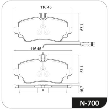 Imagem de Pastilha Freio Dianteiro Classe A 1997 a 2005 Cobreq N-700