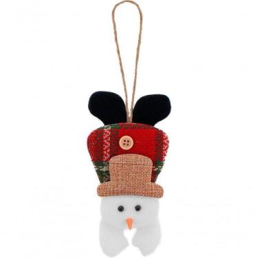 Imagem de Enfeite árvore Natal Pendente Boneco De Neve 1 Peça 17cm - Gici Christ