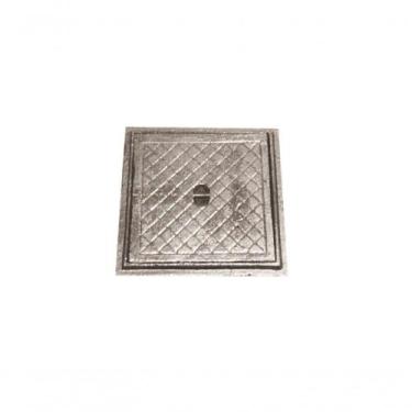 Imagem de Tampa Tampão de Chão Simples Ferro Fundido Inspeção 30x30cm - OUTRAS M