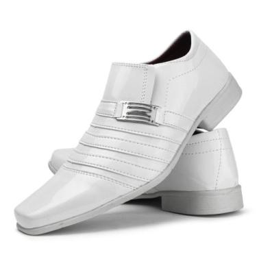 Imagem de Sapato social masculino branco Pizzolev sola branca - Pizzolve, Branco