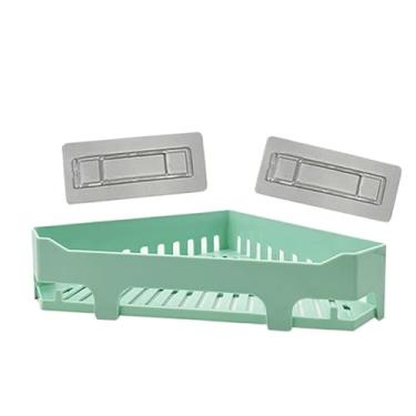 Imagem de Suporte para Shampoo Banheiro Prateleira Organizadora para Banheiro com Adesivo Alta Resistência (TRIÂNGULO VERDE,3 UNIDADES)