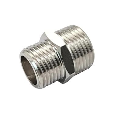 Imagem de Fitvell Rosca macho de 7/20.3 cm para adaptador de mangueira de bidê de vaso sanitário macho de 1/5.1 cm