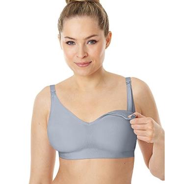 Imagem de Playtex Sutiã feminino de cobertura total sem aro com fecho frontal 18 horas sensacionalmente elegante US4930, Branco, 46DDD