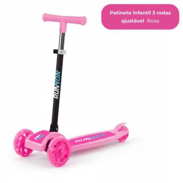 Imagem de Patinete Infantil para Crianças 3 Rodas Guiador Ajustável Base Antider