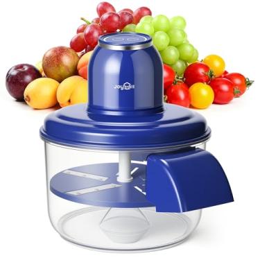 Imagem de JOYHILL Máquina elétrica de descascar uva, descascador automático de frutas e alho para uva, tomate, cereja, motor de 50 W com lâminas de aço inoxidável, ferramenta de descascar cozinha sem fio