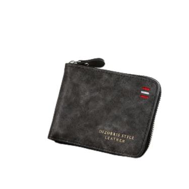 Imagem de Carteiras masculinas com zíper para vários cartões, carteira de couro genuíno com bloqueio de RFID, com vários compartimentos para cartões e bolso para moedas, Preto - 02, 1 inches (D) x 4.5 inches (W