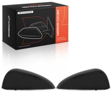 Imagem de A-Premium 2 peças de tampas de espelho retrovisor do lado do motorista e do passageiro - compatível com Chevrolet Sonic 2012-2020 - preto liso, sem orifício de seta