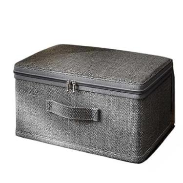 Imagem de Caixas Grandes Para ArmáRios - Caixas/Cestos Para Quartos Com DivisóRias DobráVeis De AlgodãO - Caixas Para Guardar Roupa E Caixas Para ArmáRios(2,P)