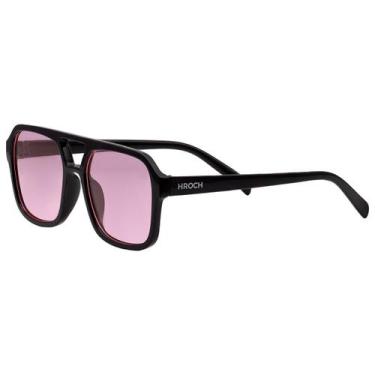 Imagem de Óculos De Sol Hroch Modelo Romana, Com Proteção Uv400 com Case em Cour