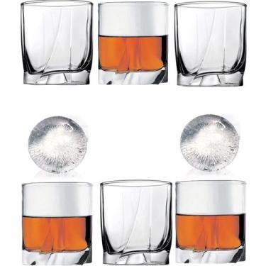 Imagem de Conjunto 6 (seis) Copos Uisque whisky com forma gelo redondo - Utensil