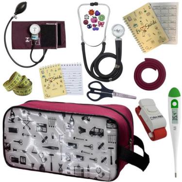Imagem de Kit Enfermagem Profissional Glicose Estagio Saude Completo - PREMIUM, 