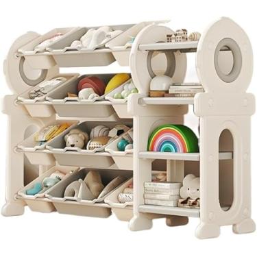 Imagem de Organizador De Brinquedos De Armazenamento De Brinquedos De 4 Camadas Com 12 Caixas De Brinquedos Removíveis Organizadores De Brinquedos Com Estante Para Sala De Jogos, 4-tiers