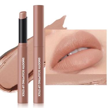 Imagem de Batom fosco para mulheres e meninas, uso 24 horas, impermeável, hipoalergênico, de longa duração - leve, não seca, fórmula resistente ao desbotamento, 12 cores modernas para uso diário, vegano e livre