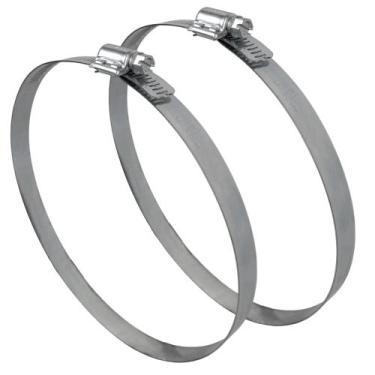 Imagem de Abraçadeira Aço Galvanizado Rosca Sem Fim 165X184 - 14MM - 2 UND Borra