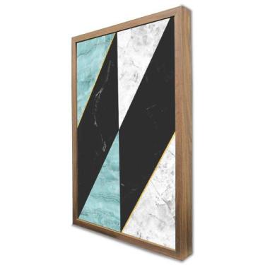 Imagem de Quadro Decorativo Geométrico Mármore Delux em Moldura Caixa - TaColado