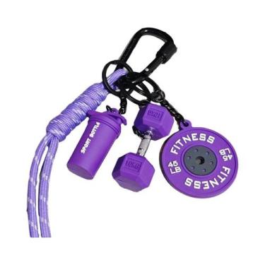 Imagem de Chaveiro De Anilhas De Halteres Destacáveis Com Fivela Em D, Pingente 