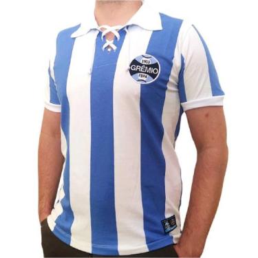 Imagem de Camiseta Retrômania Gremio 1917 - Masculino - Grêmio, P, Branco, Azul