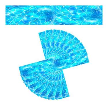 Imagem de KIT 22 ADESIVOS PISCINA FUNDO ÁGUA GABI 100x20CM FG - RESITANK