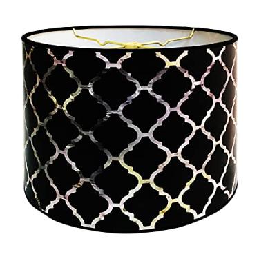 Imagem de Persiana de lâmpada traseira rígida personalizada da Royal Designs 25,4 cm, Moderno, 10", Black