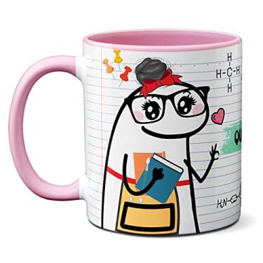 Imagem de Caneca Feliz Dia Professora Química Legal Presente Criativo (Rosa)