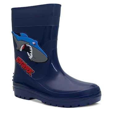 Imagem de Bota Infantil Galocha Masculina Nº 25 Ao 32 Menino Tubarão 09.12 (Marinho, BR, Criança de 4 a 8 anos, Numérico, 32)