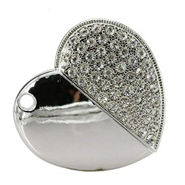 Imagem de 32GB Modelo Coração Branco USB Flash Drive Memory Stick PenDrive USB Flash Disk Thumb Drive U Disk USB Flash Card USB Stick