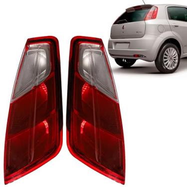 Imagem de Par Lanterna Traseira Punto Rubi 2007 2008 2009 2010 2011 2012