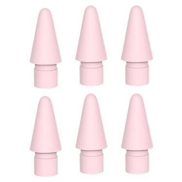 Imagem de TUCANA 6 peças de pontas de caneta de substituição compatíveis com iPad Pencil 1ª e 2ª geração (rosa, 6 peças)