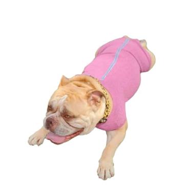 Imagem de Roupa Protetora Pós Cirúrgica Pet Para Castração de Cachorro Tecido Dry Fit Com Proteção Solar UV 50+ (Rosa, 0)