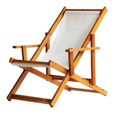 Imagem de Espreguiçadeira Preguiçosa Dobrável Mel Cb-branco