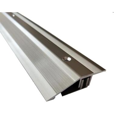 Imagem de Faixa de porta de transição, ajuste do redutor de limites Diferença de altura da rampa de limite em pisos irregulares de 25 mm Tiras de proteção, dourado metálico, metálico, comprimento de 0