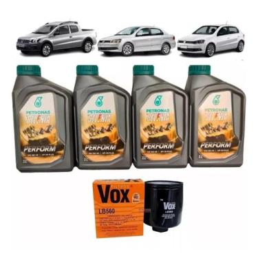 Imagem de Kit Troca 4 Oleo Motor 5w40 + Filtro Gol/voyage/saveiro/fox - SELENIA 