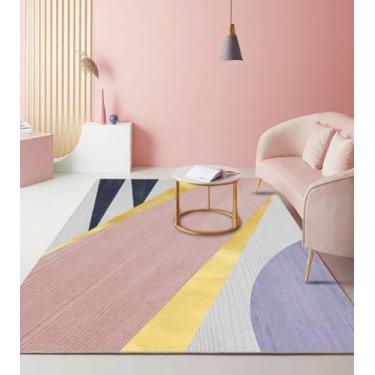Imagem de Tapetes para sala de estar, tapete rosa para cabeceira, tapete leve de luxo para área grande, sofá, cadeira, carpete lateral, flanela 8.200 x 300 cm 78,7 x 118 pol.
