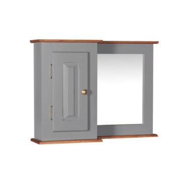 Imagem de Armário De Banheiro Com Espelho 1 Porta e Prateleira Dália 3059-80 Lin