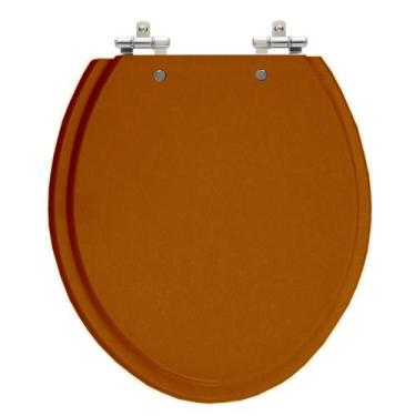 Imagem de Assento Laqueado Oval Caramelo Tampa Vaso Universal - Lojarocca