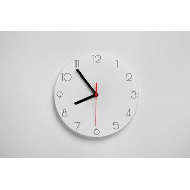 Imagem de Relógio De Parede Redondo Branco Numeral 32x32cm Ps 2mm - PRESENTE-BRI