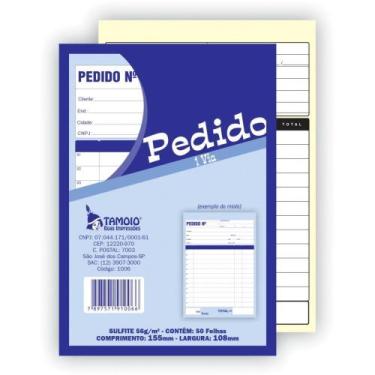 Imagem de Impresso Talão de Pedido 1/36 1 Via 50 Folhas Pacote com 20 - Tamoio