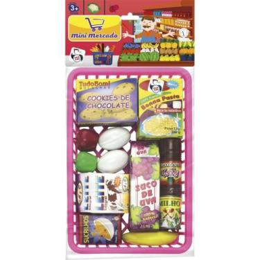 Imagem de Brincando de Casinha Mini Mercado Cesta com Acessório - Pica Pau