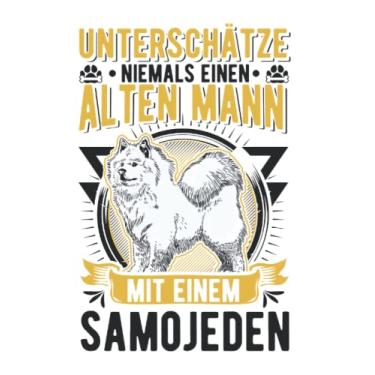 Imagem de Samojede Notizbuch: Samojede Alter Mann Schlittenhund Samojeden / 6x9 Zoll / 120 linierte Seiten