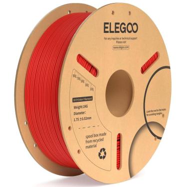 Imagem de Filamento para impressora 3D ELEGOO PLA Plus 1,75 mm vermelho 1 kg
