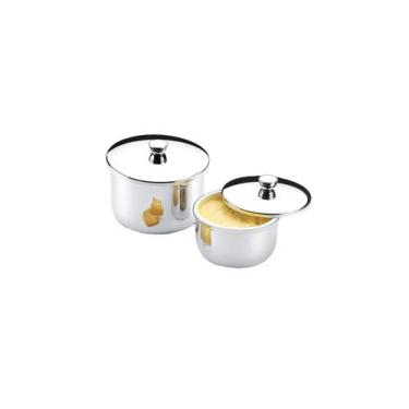 Imagem de Margarineira Para Pote Brinox Atina 250 Gramas Aço Inox