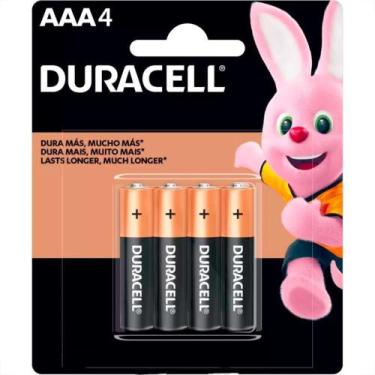 Imagem de Pilha Duracell Alcalina Palito Aaa Cartela Com 4 Pecas