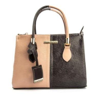 Imagem de Bolsa Feminina Média de Mão/Transversal Lorena Bicolor - Mena Infinity